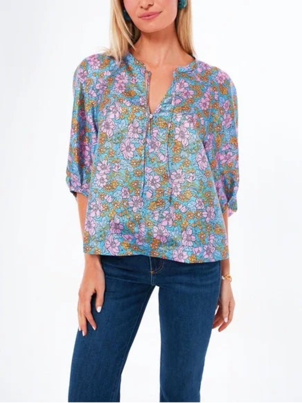 Tuckernuck “Flowerscape Martha” Blouse, size 36 - Picture 4 of 4